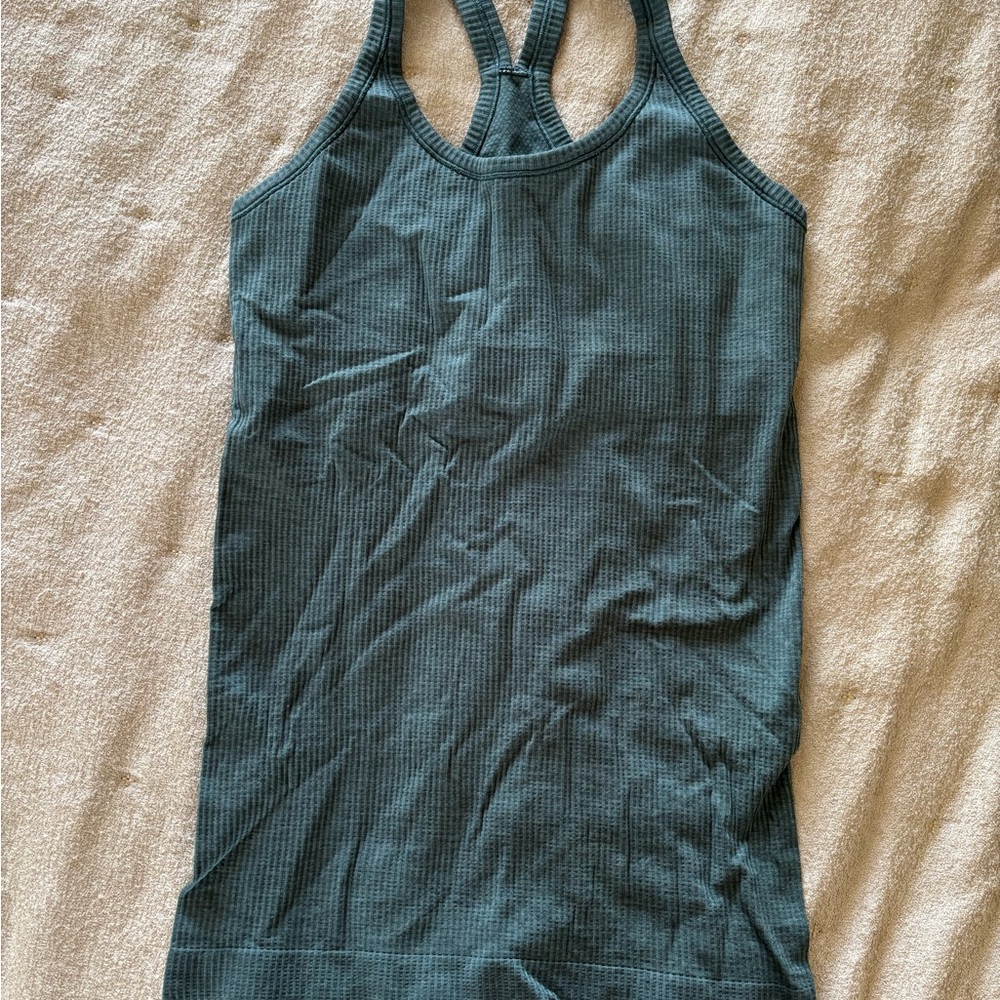 lululemon athletica Ribbed Racerback Tank - Teal | Ebb to Street Tank